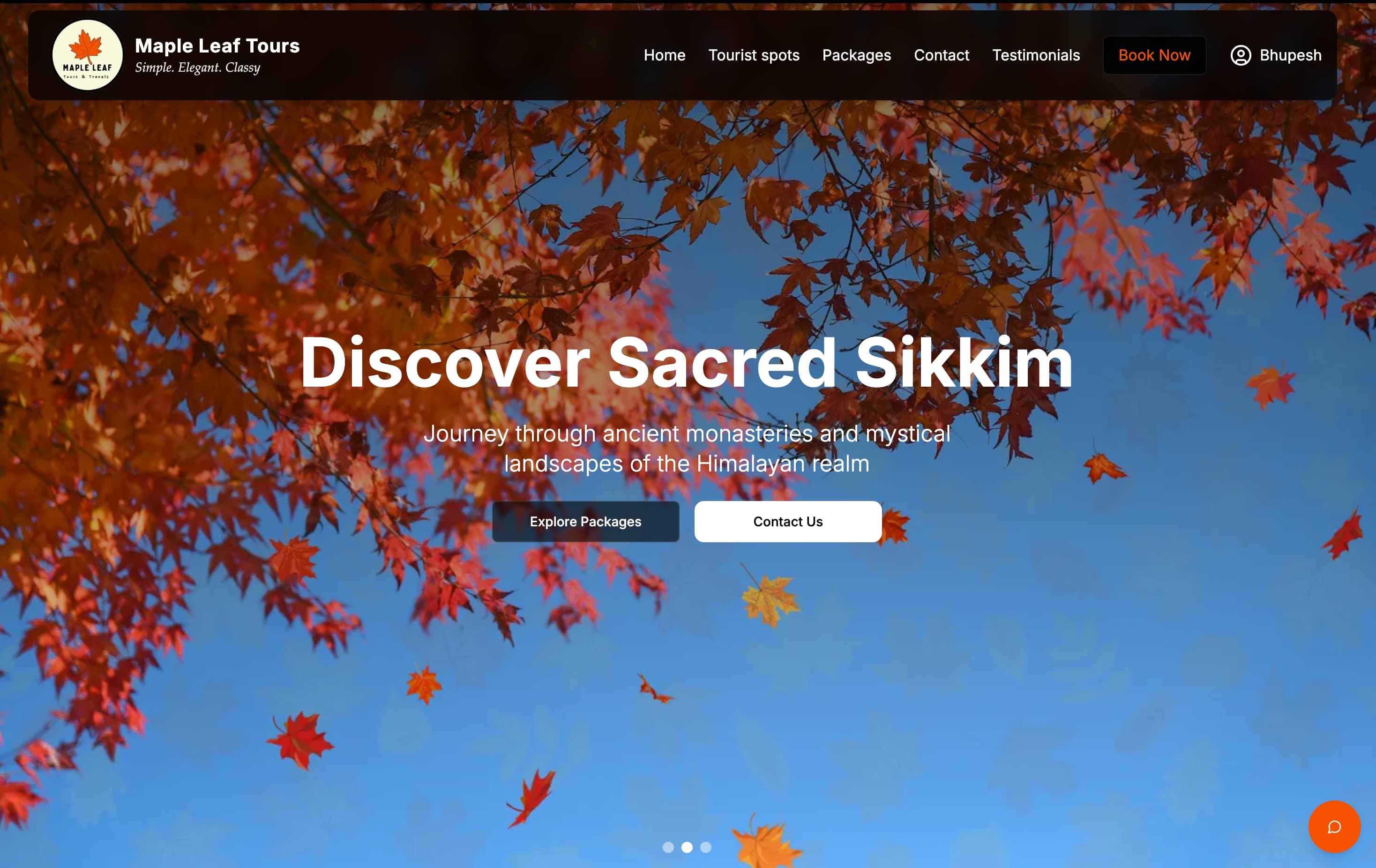 Maple Leaf Tours & Travels Travel Technology — case study by Waglogy in Gangtok, Sikkim