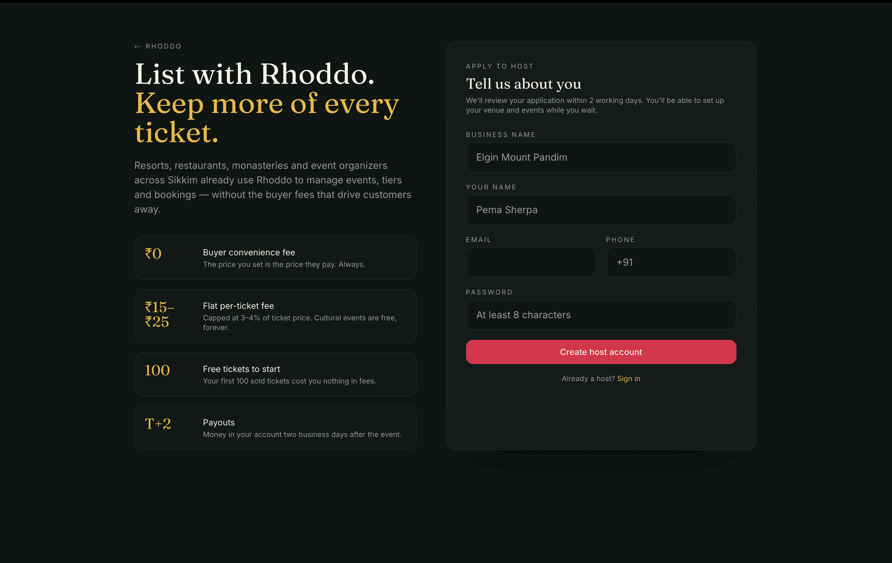 Event Technology Platform screenshot 2