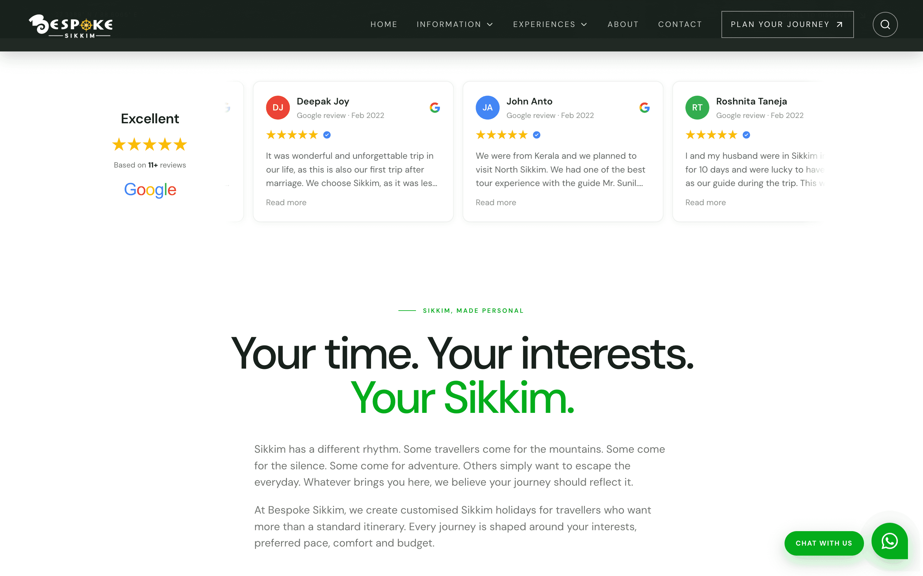 Bespoke Sikkim Travel Agency developed by Waglogy